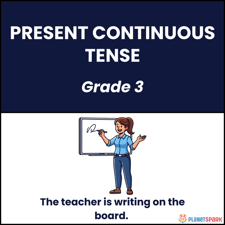 Class 3 Present Continuous Tense Grammar Worksheet