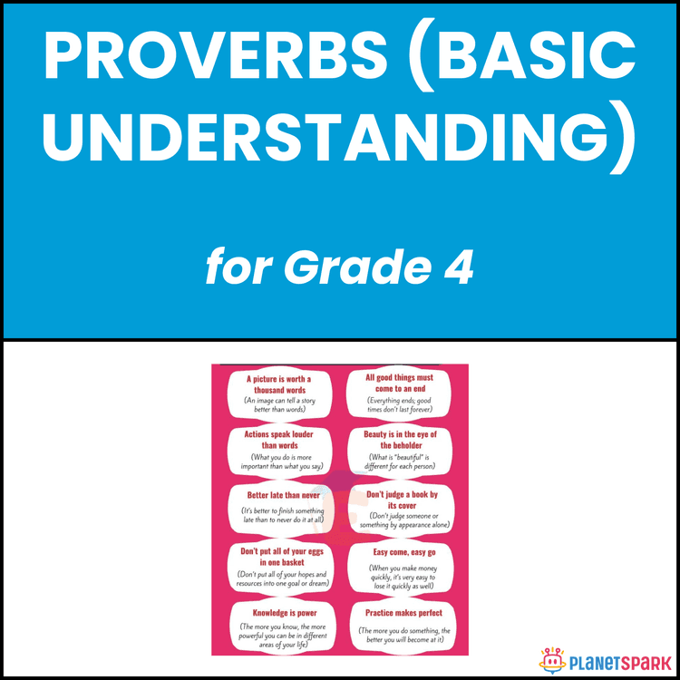 Class 4 Grammar Worksheet on Understanding Proverbs